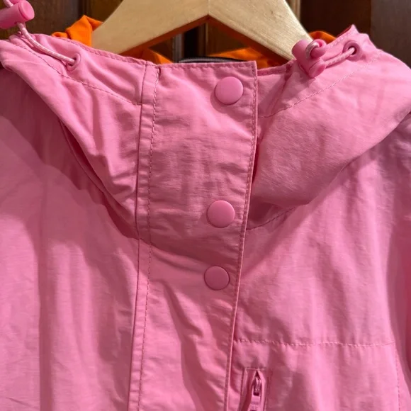 J. Crew Perfect Lightweight Rain Jacket Pink Orange Size Small - Picture 7 of 16